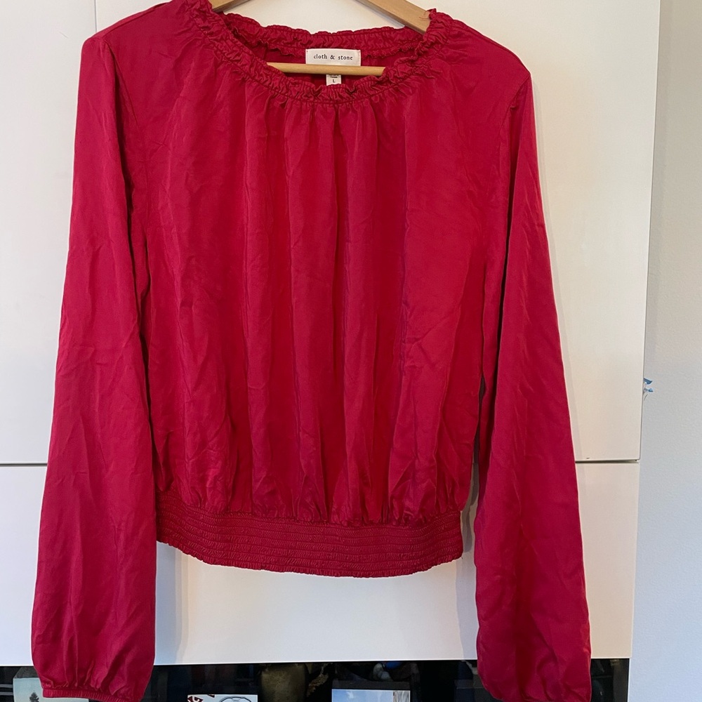 Cloth & Stone Red Blouse - Christmas